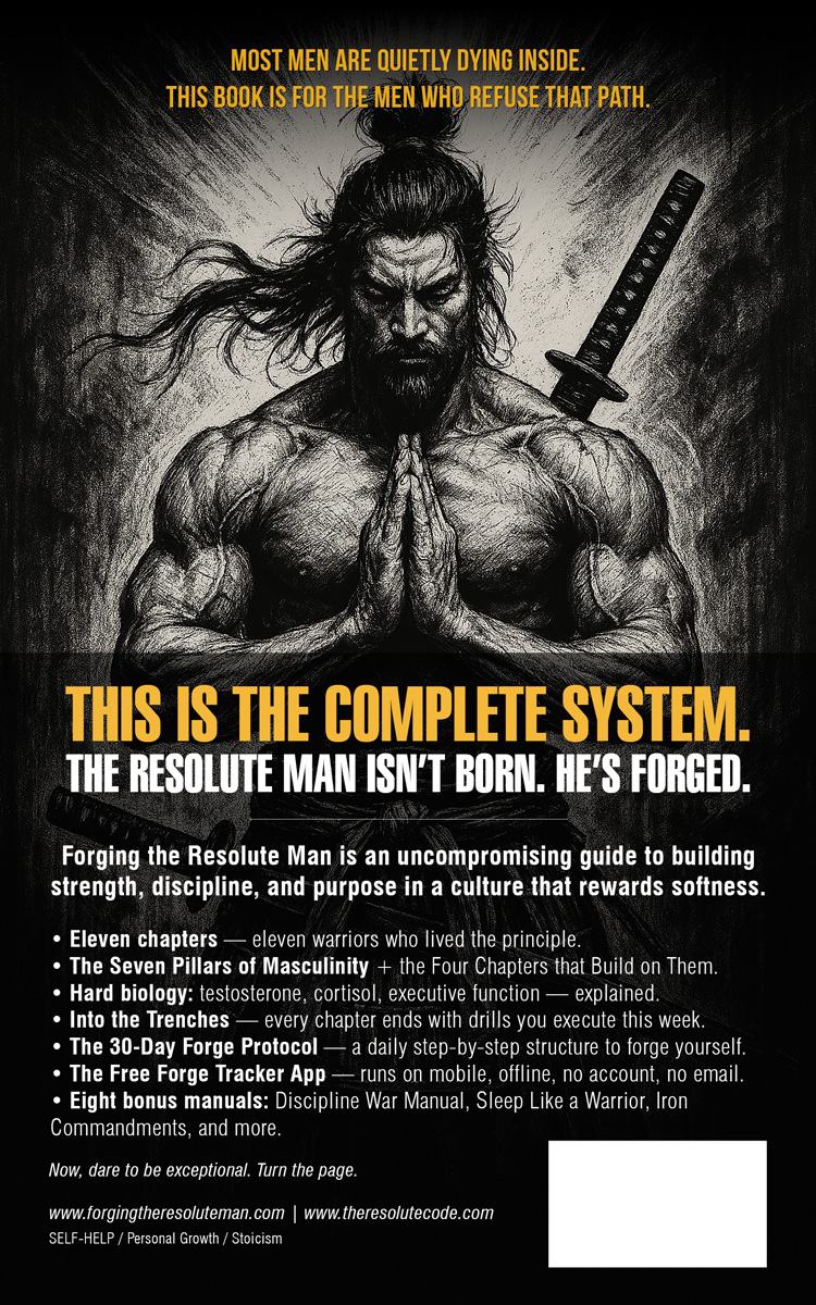 Forging the Resolute Man — back cover